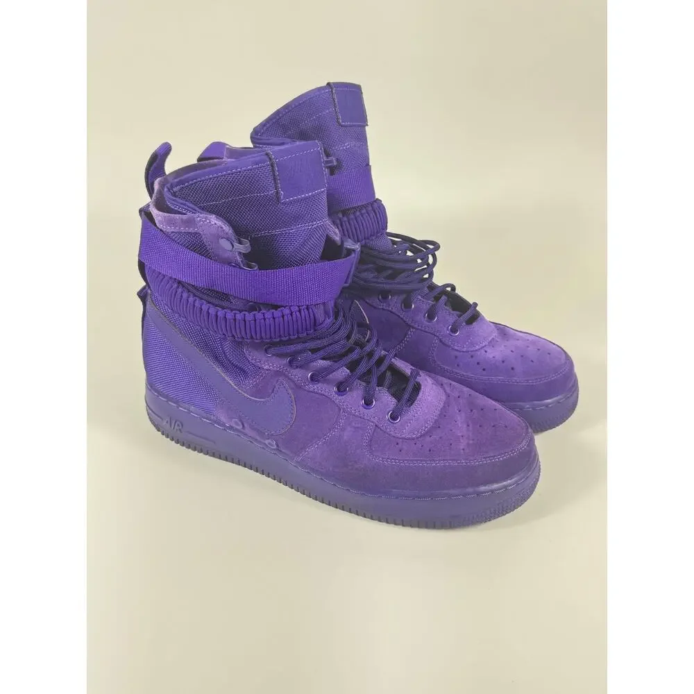Nike SF Air Force 1 AF1 High Purple Dynasty Suede 864024-500 Mens Sz 11 2017